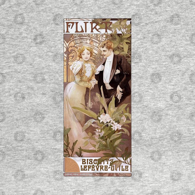 Flirt, poster for Biscuits Lefèvre-Utile by UndiscoveredWonders